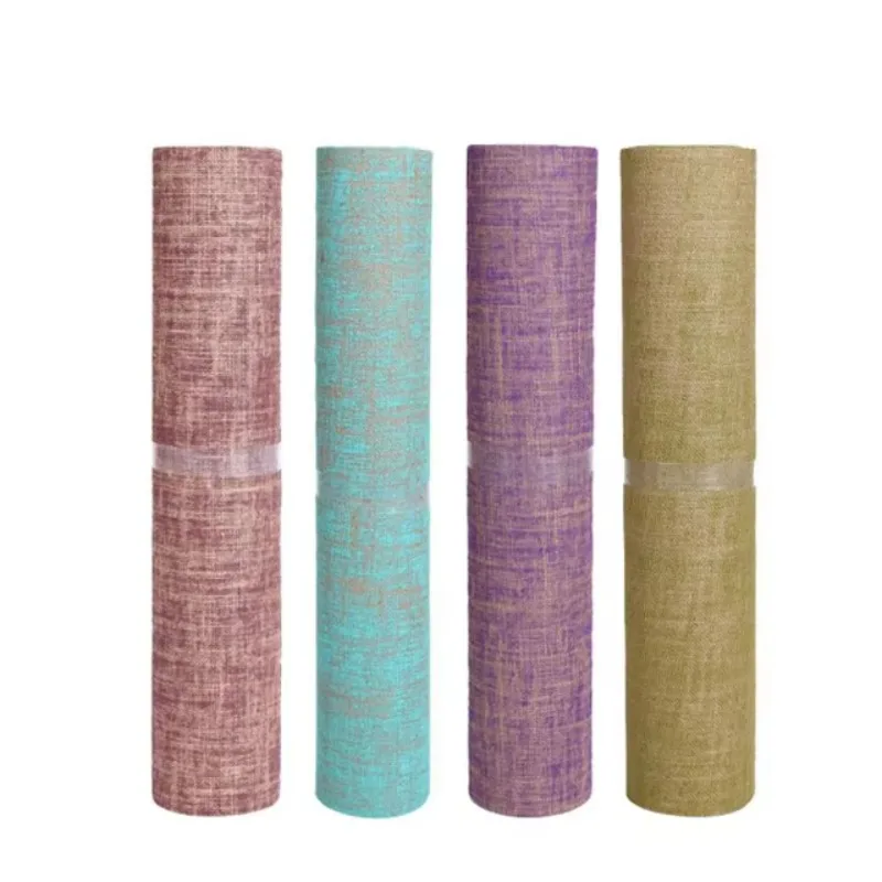Tapis de yoga personnalisés imprimés, tapis de yoga en jute naturel, tapis de fitness pour exercices