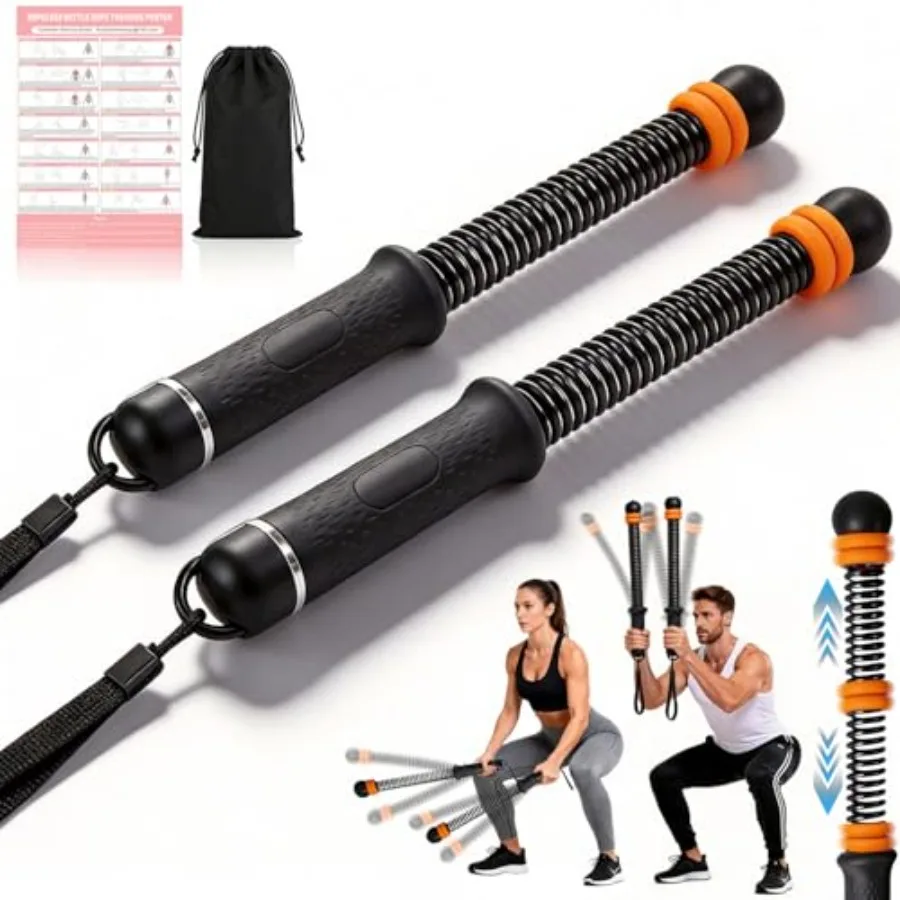 

Upgrade Portable Ropel Battle Ropes - Adjustable Weights Cordl Battle Ropes for Home Gym with Training Poster - Battle Rope Sti