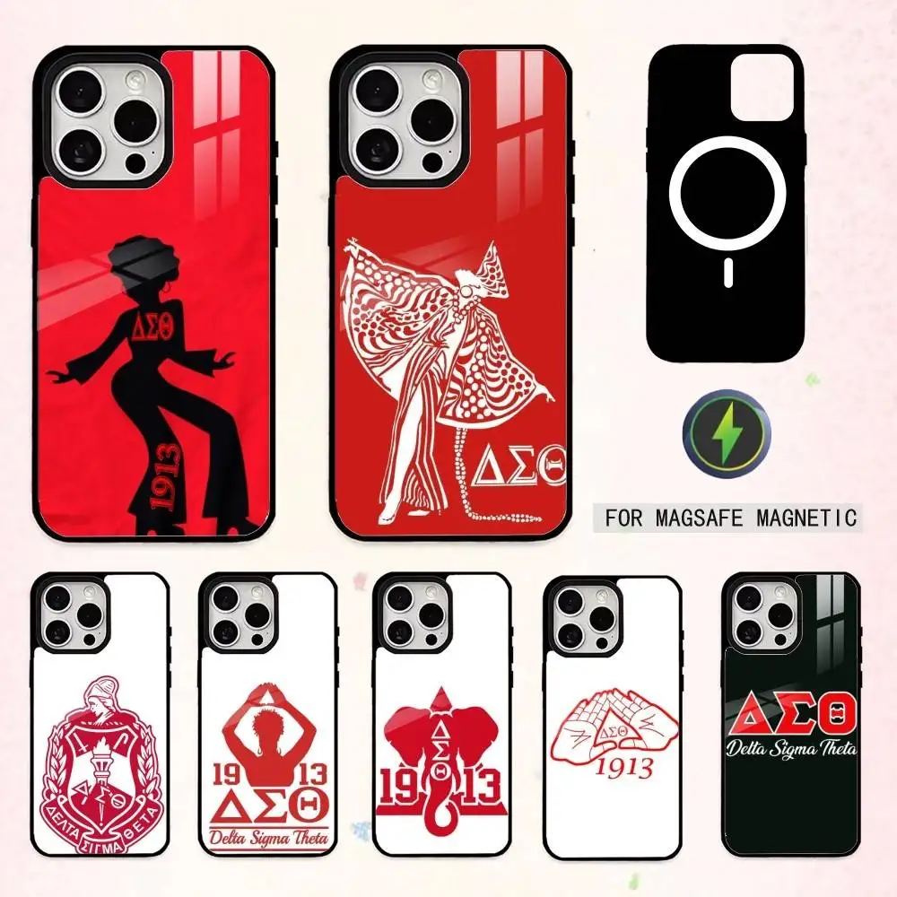 

D-Delta S-Sigma T-Theta Phone Case For iPhone17,16,15,14,13,12,11 Plus,Pro Max Magnetic For Magsafe Wireless Charging