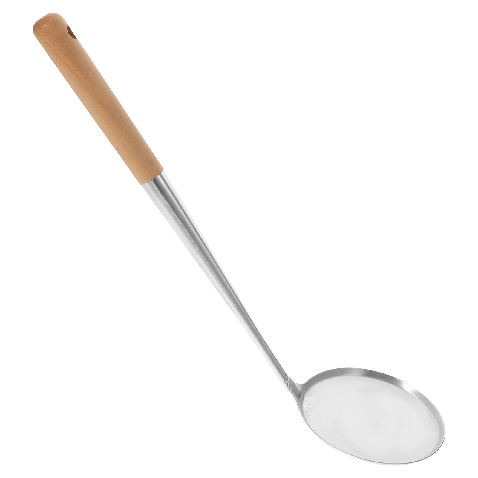 

Wood Handle Stainless Steel Non-Stick Utensil Home Fried Snack Tool Handle Design For Kitchen Gadgets Frying Mold Household