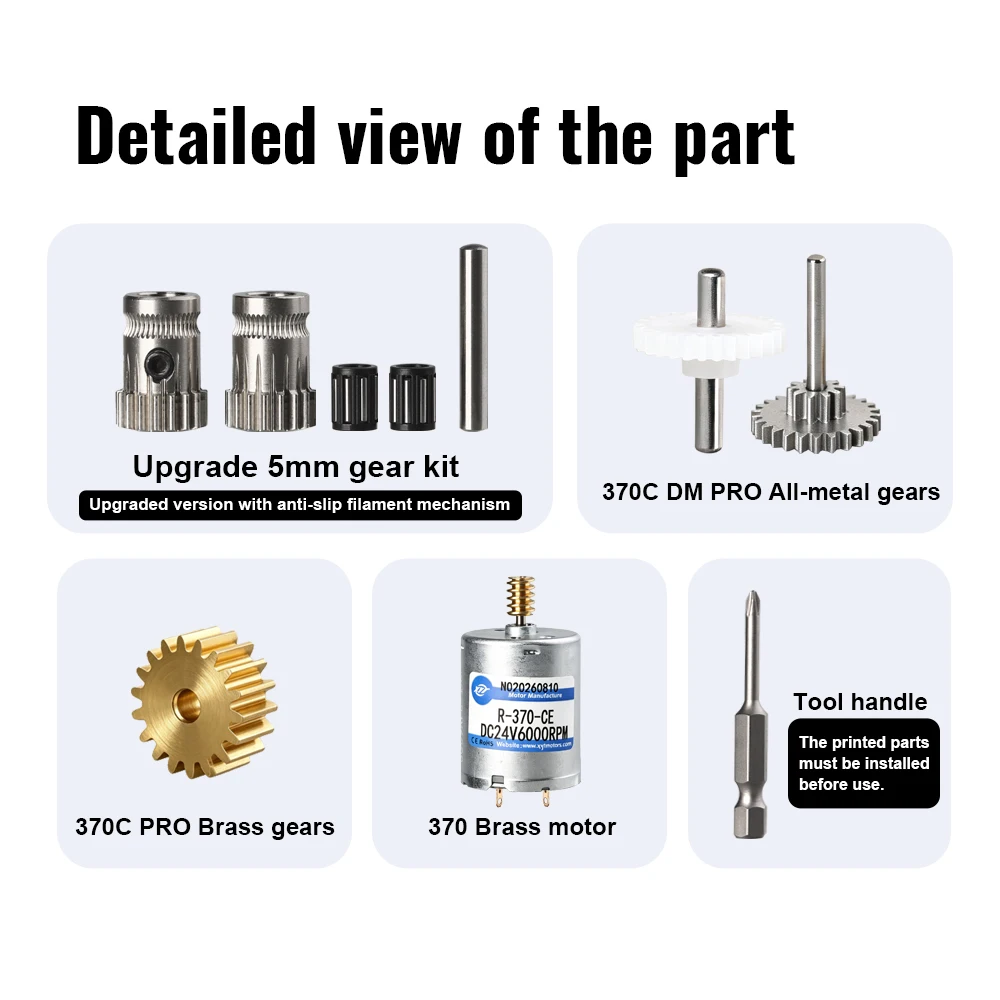 BLV® BMCU 370C PRO / 370C DM PRO AMS Lite High Torque with Dual