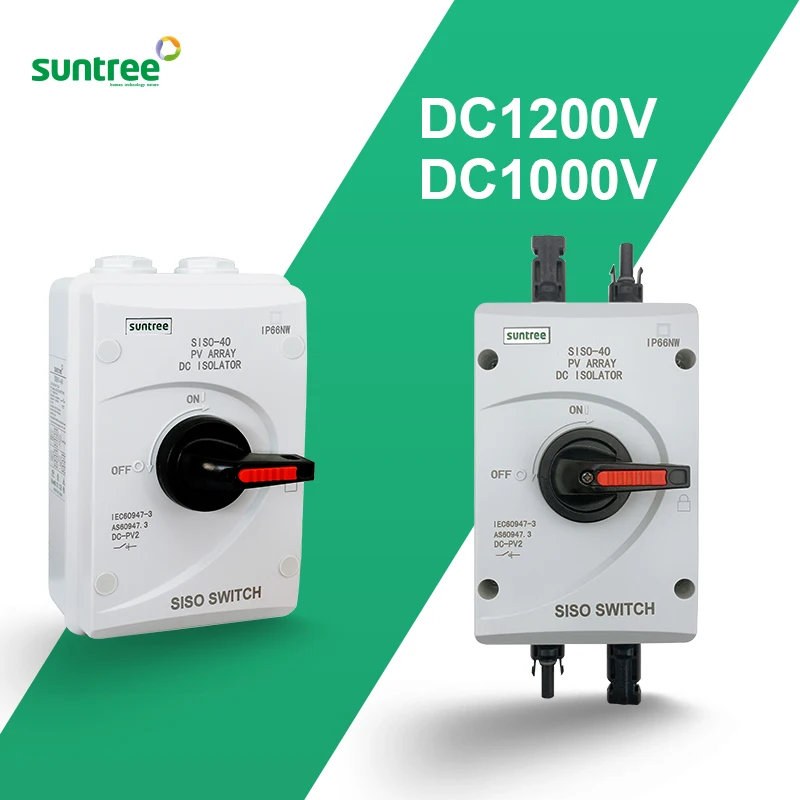 1000v Dc 32A 4 Pole Solar Pv Waterproof Dc Disconnect Switch 3 Phase Solar Dc Pv Isolator Switch