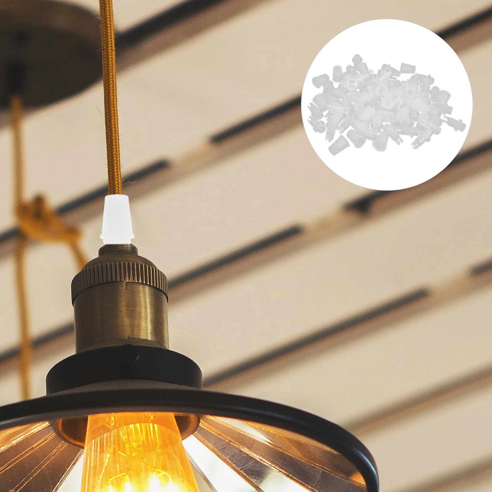 

100Pcs Strain Relief Cord Grip Connectors Solid Cable Glands for Light Fixture Power Cords Wire Clamp Ceiling Lamp Clips