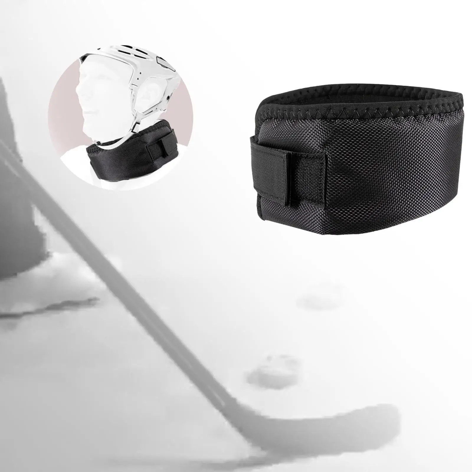 Protector de cuello de hockey, equipo de protección de hockey sobre hielo Protector de cuello resistente a cortes portero Protector de garganta de cuello de portero antiarañazos