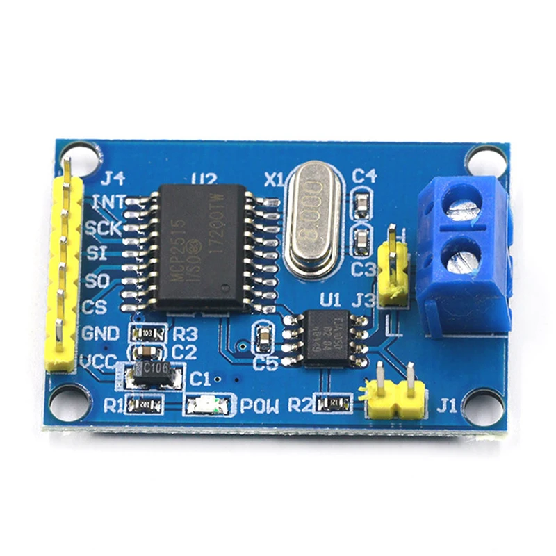Free shipping MCP2515 CAN Bus Module TJA1050 Receiver SPI For 51 MCU ARM Controller
