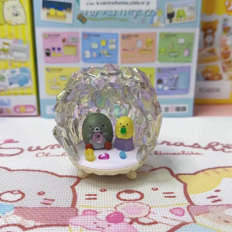 RE-MENT-caja de decoración hecha a mano en miniatura, caja ciega de huevos auténtica, lugar cálido biológico, escena de esquina, juguete para regalo coleccionable