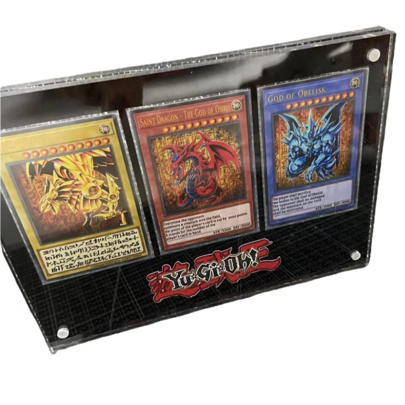 

3-Link Card Brick Egyptian God Animation Version Yu-Gi-Oh! Tcg Diy Acrylic Action Toy Figures Anime Game Collection Display Rack