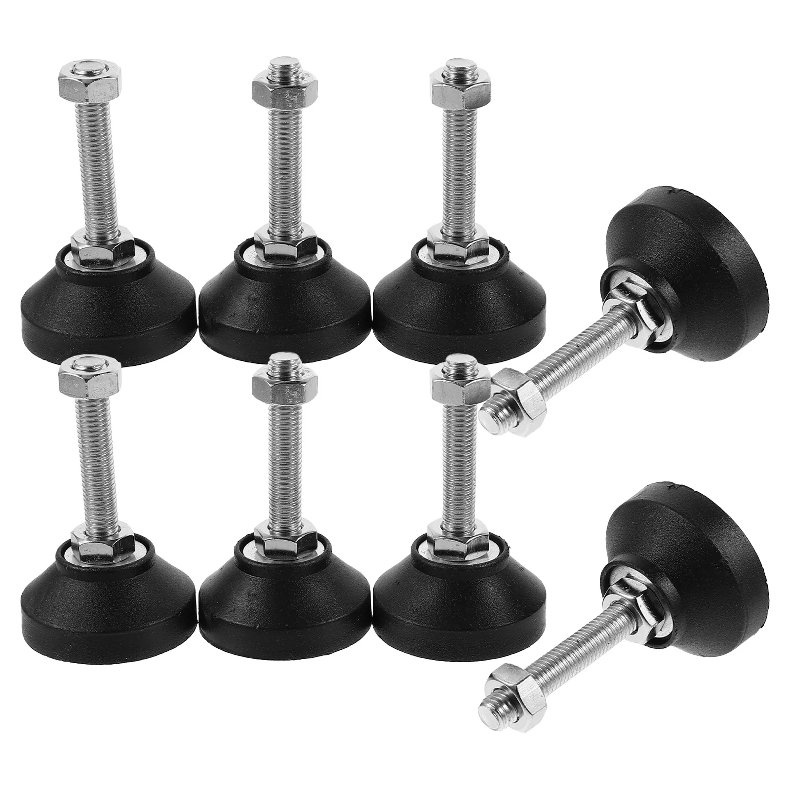 

8 pcs Durable Foot Cup Screws Adjustable Table Levelers For Home Office Furniture Stability Threaded Furniture Legs