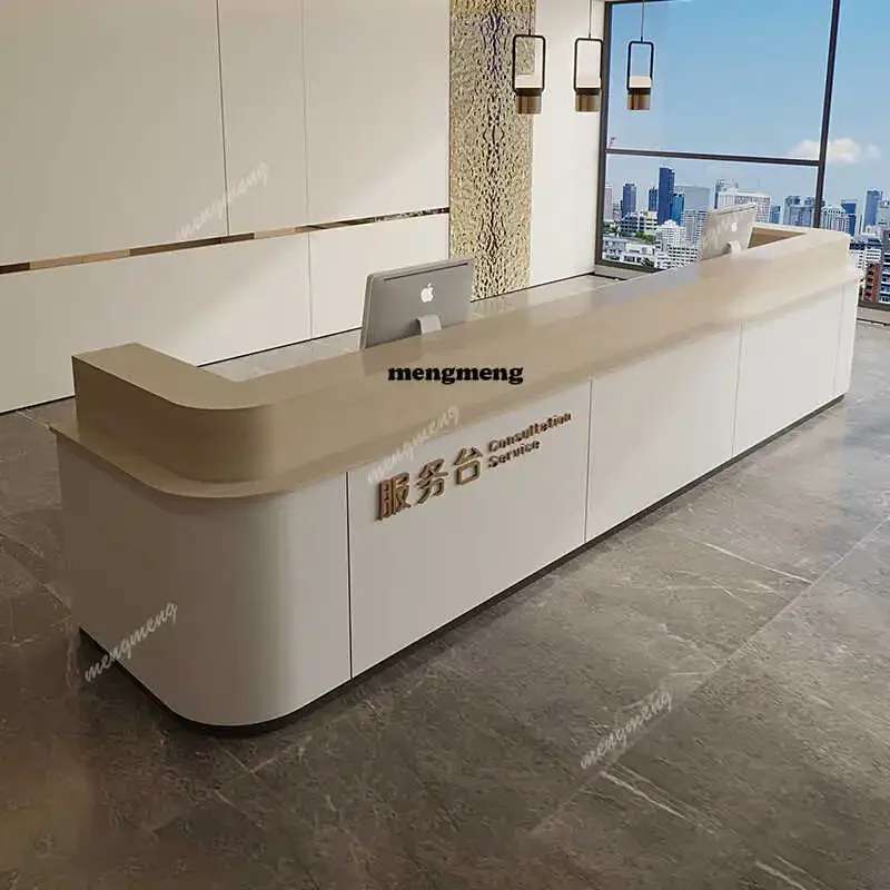 H132 Design Hotels Front Desk Reception Counter Checkout Business Luxury Reception Desks Beauty Salon Mostrador Recepcion Furnit