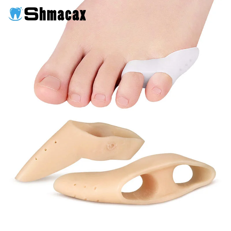 1 ペアシリコーンゲル親指コレクター外反母趾足つま先外反母趾プロテクターセパレーター指矯正アジャスターフットケアツール