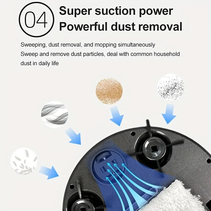 Xiaomi MIJIA 3-in-1 Smart Sweep Robot 4000pa Potenza di aspirazione Macchina per la pulizia della casa completamente automatica Carica USB Aspirapolvere intelligente