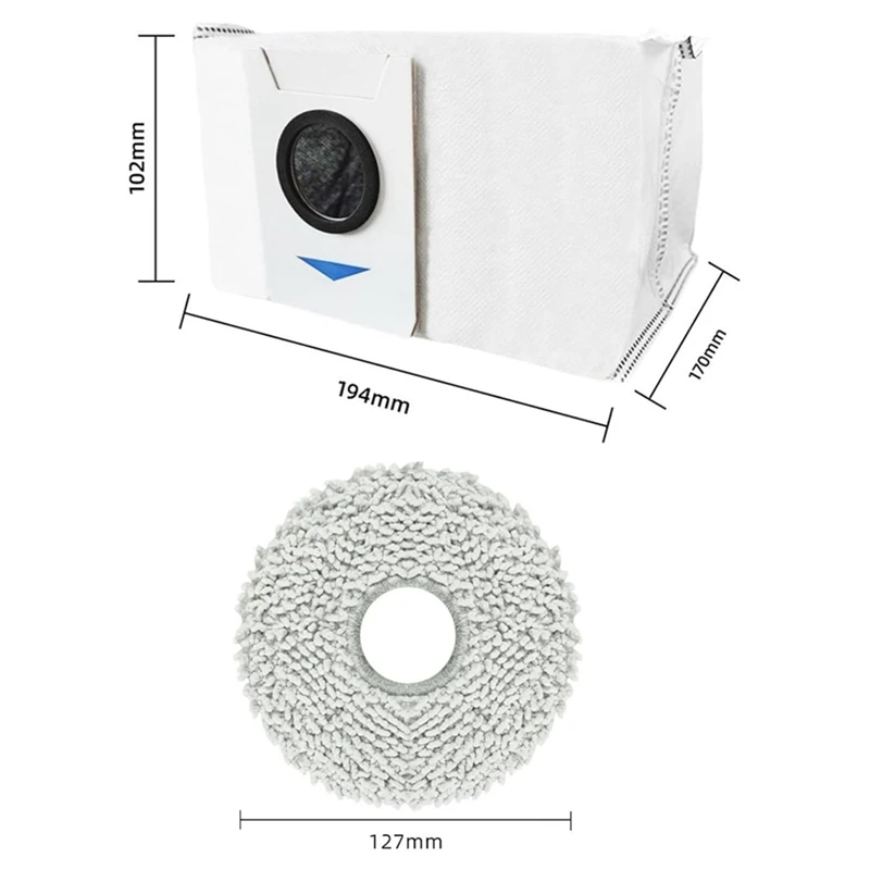 Мешок для пылесоса, набор аксессуаров для Ecovacs Deebot T20 Omni/X1 Omni, мешки для пыли, ткань для швабры, запасные аксессуары, детали