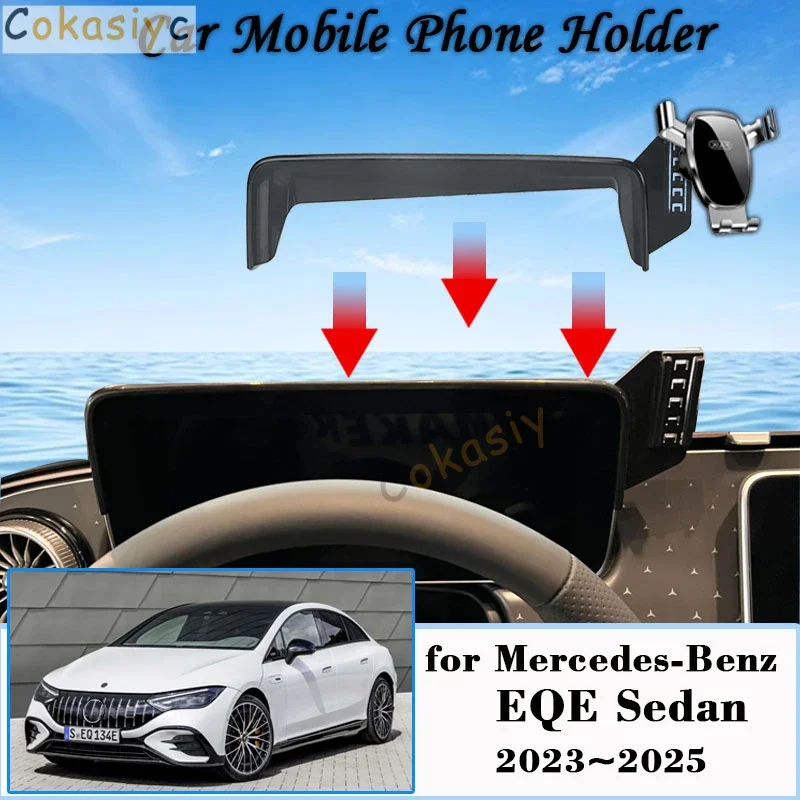 

Car Mobile Phone Holder for Mercedes-Benz EQE 350+ 2022 2023 2024 Air Vent Gravity Cellphone Mount GPS Bracket Stand Accessories