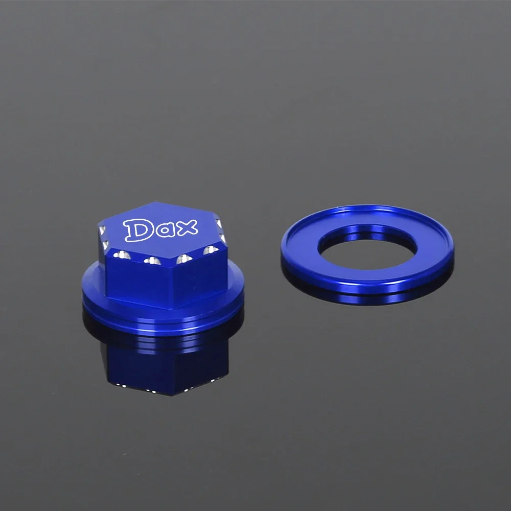 DAX LOGO 3D CNC HEX Steering Stem Nut Cap Washer Cover For Honda Monkey125 Dax125 MSX125 GROM 125 2018-2023