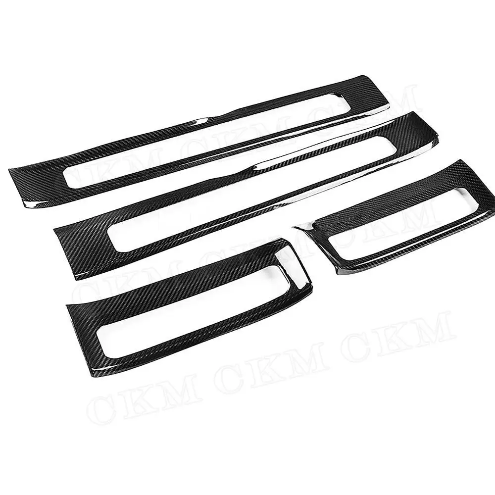 4 PCS Carbon Fiber Car Door Interior/Exterior Threshold Decoration Sticker For Mercedes Benz G Class W464 G500 G63 AMG 2019-2020