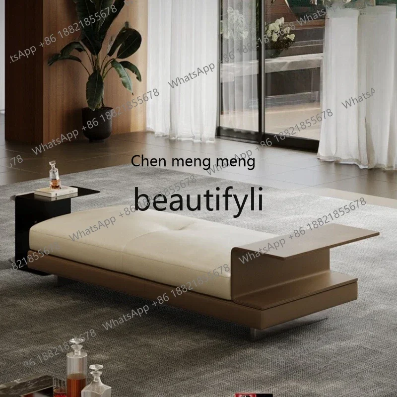 xz1Foot Italian home living room light luxury high-end leather bed bedroom bedside stool