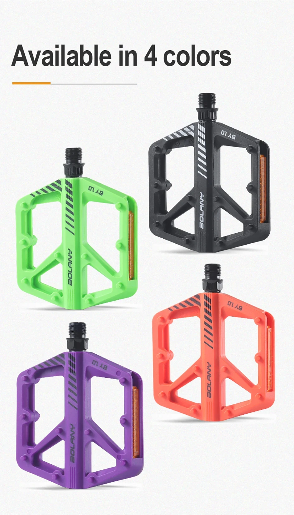 BOLANY Fahrrad Nylon Pedal Mountainbike Anti-rutsch Fahrrad Pedale Dichtung Doppel Lager Pedal MTB Fahrrad Zubehör – Detail 4