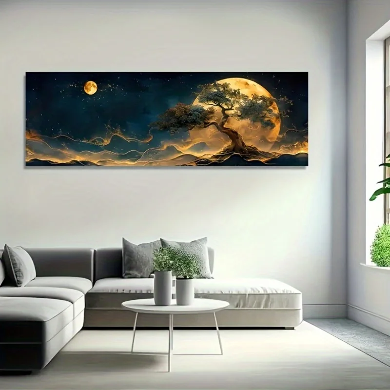 طباعة قماش شجرة الحياة كبيرة جدًا - لوحة فنية جدارية تجريدية، ديكور كلاسيكي حديث لغرفة المعيشة، غرفة النوم، المطبخ، الحمام -