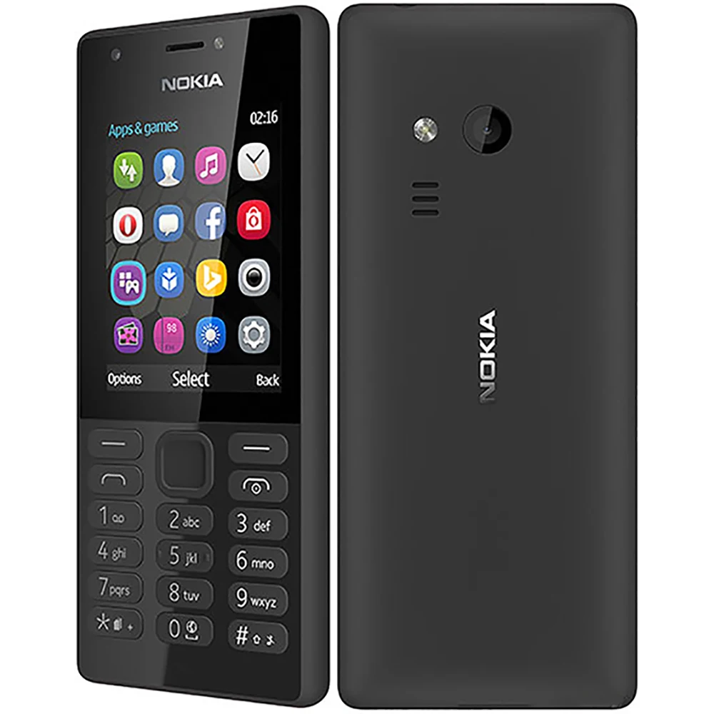 Nokia 216 2G Backup Phone 1020mAh FM Radio MP3 2SIM 0.3MP 2.4-inch Bluetooth 3.0 3.5mm Micro-USB Nokia Affordable Phone Unlock