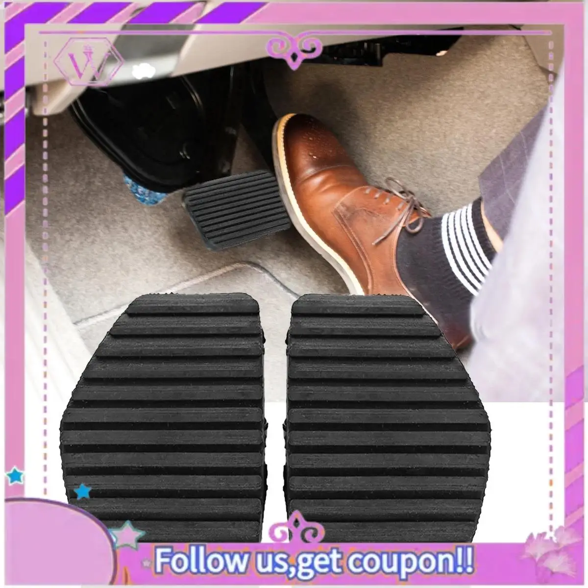 

Latest 1 Pair Black Anti-Skid Clutch Pedal Brake Pedal Rubber Cover Fit For /Citroen 1007 207 208 301 C3 C4 307 308 508