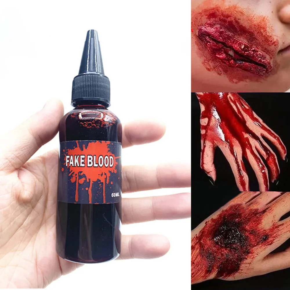 1PC 60ML Spray Fake Plasma Halloween Decoration Film And Television Props Vampire Artificial Fake Blood Bag Capsule Halloween