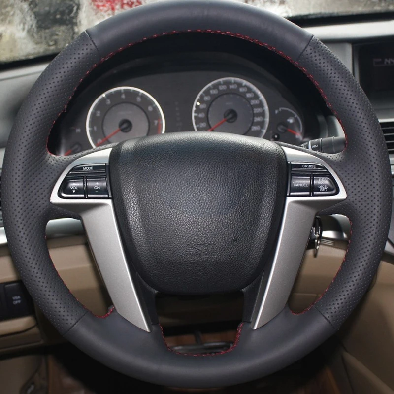 

Customize DIY Micro Fiber Leather Car Steering Wheel Cover For Honda Accord 8 2008-2012 Crosstour 2012 Pilot 2009-2015 Odyssey 2