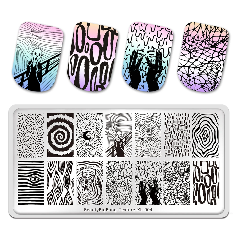 

BeautyBigBang Geometry Nail Stamping Plates New Animals Bear Character Design Fairy Tales Nail Art Stamps Texture XL-004