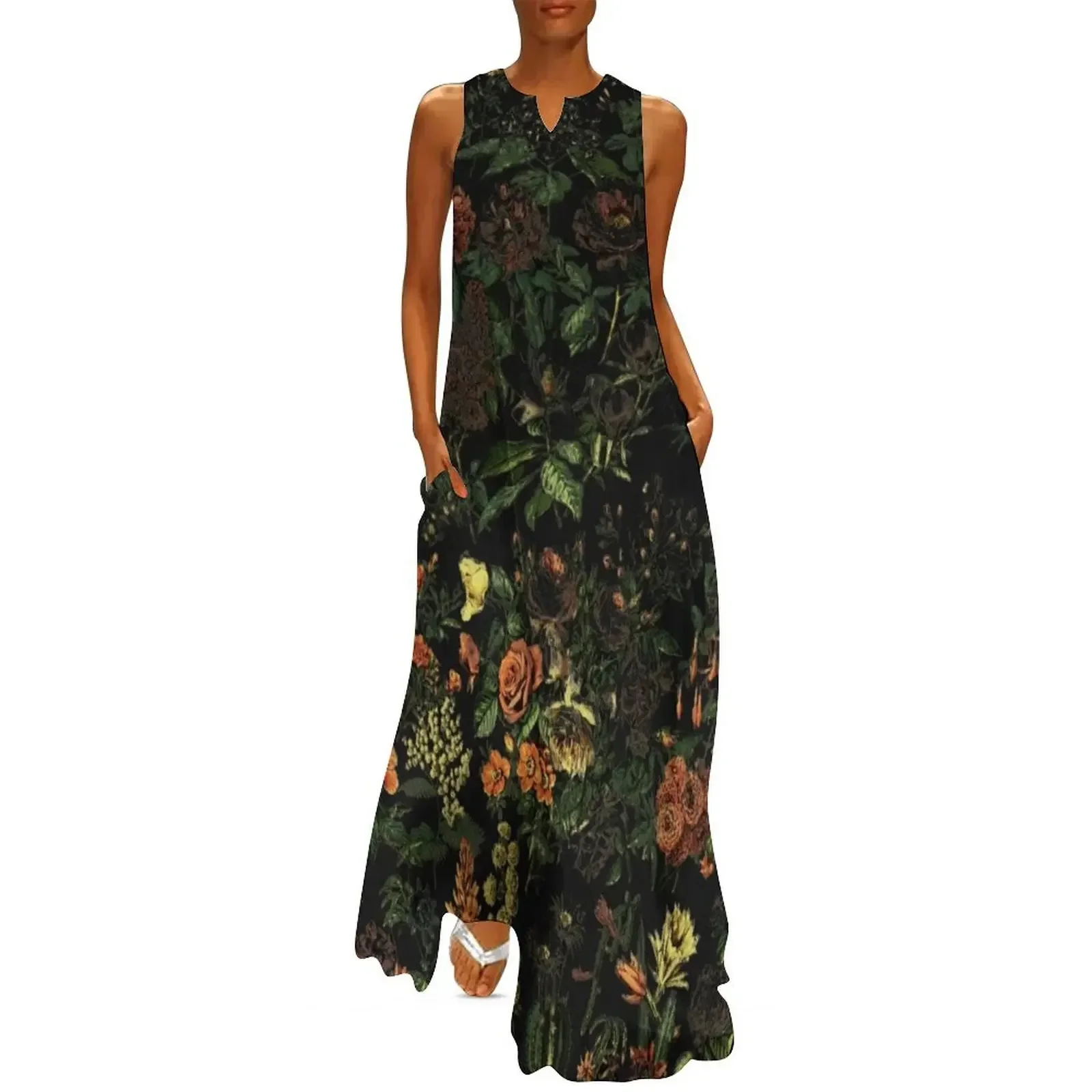

Midnight Floral Long Dress dress for women 2025 summer women's dress 2025 woman