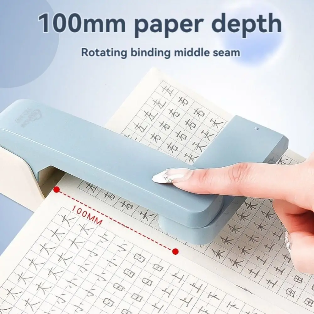 360-degree Rotating Desktop Stapler Metal Multifunction Labor-Saving Stapler Easy-Use Portable Paper Stapling Machine Business