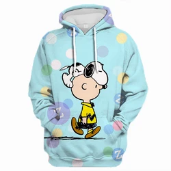 Snoopy Cartoon Anime Women's Hoodie Spring and Autumn Edition O-neck Hoodie 2024 New Super Large Sportswear Top