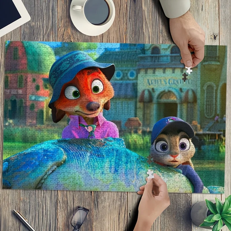 디즈니 주토피아 주디 홉스와 닉 와일드 포스터 퍼즐 1000개 |   가족 오락에 이상적이며, 성인을 위한 두뇌 자극 게임, 완벽합니다