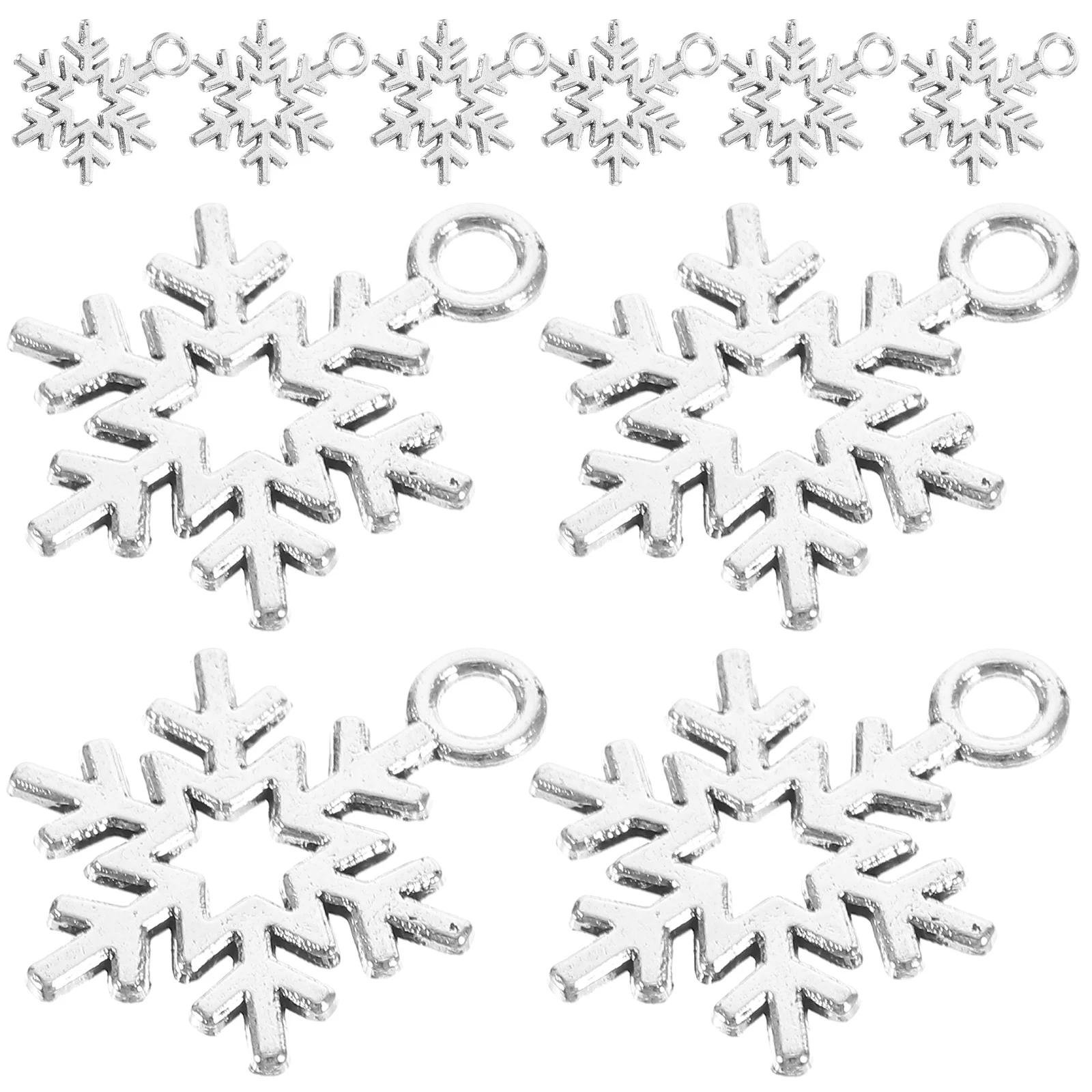 

100Pcs Snowflake Charms DIY Jewelry Making Alloy Pendants Christmas Bracelet Necklace Accessories Snowflake Charms