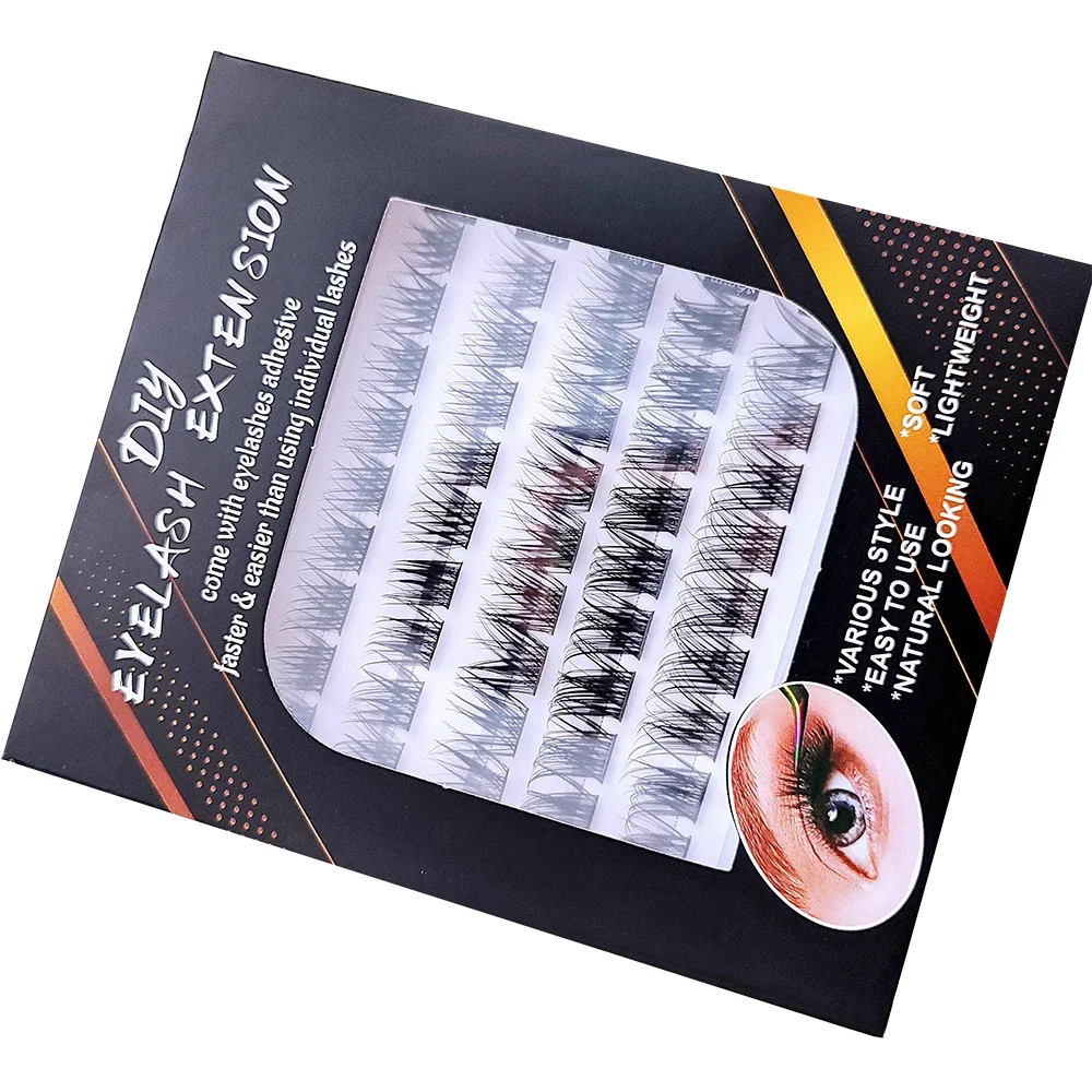 45 Clusters DIY False Eyelashes Individual Reusable Soft Natural Easy Fan Russian Lashes Eyelash Extensions