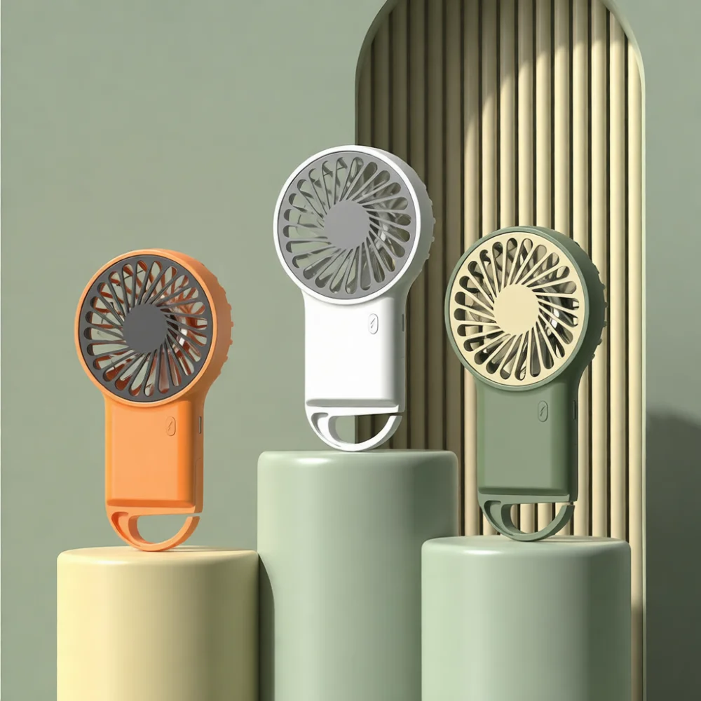 Portable Mini Desktop Fan Foldable Handheld Cooling Device Type C Rechargeable Air Cooler Silent Breeze For Office Home