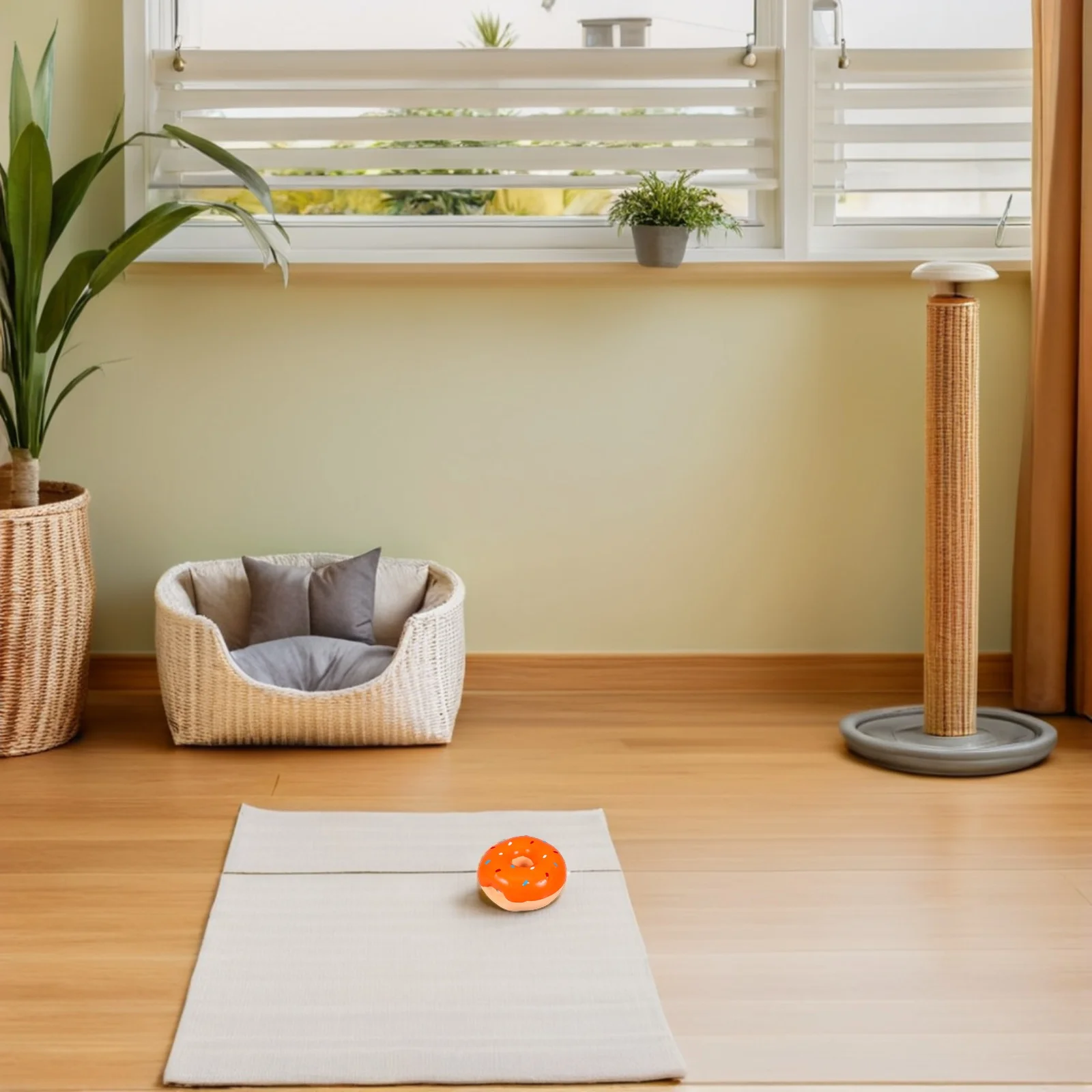 2 قطعة جرو دونات الصوت التفاعلية الحيوانات الأليفة طفل الكلاب صار صرير البرتقال المضغ العدوانية مضغ