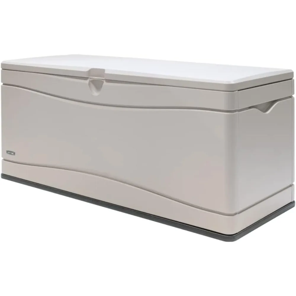 Extra Large Deck Box, 130 Gallon, High-density Polyethylene (HDPE) Plastic, Lockable Lid with Spring Hinge for Gentle Closing