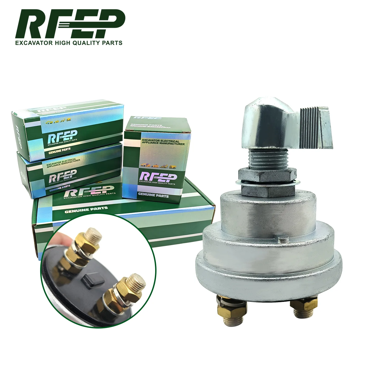 RFEP Main Power Cut Off Switch For Hyundai R210-7 Excavator Battery Disconnect Switch Replacement Parts