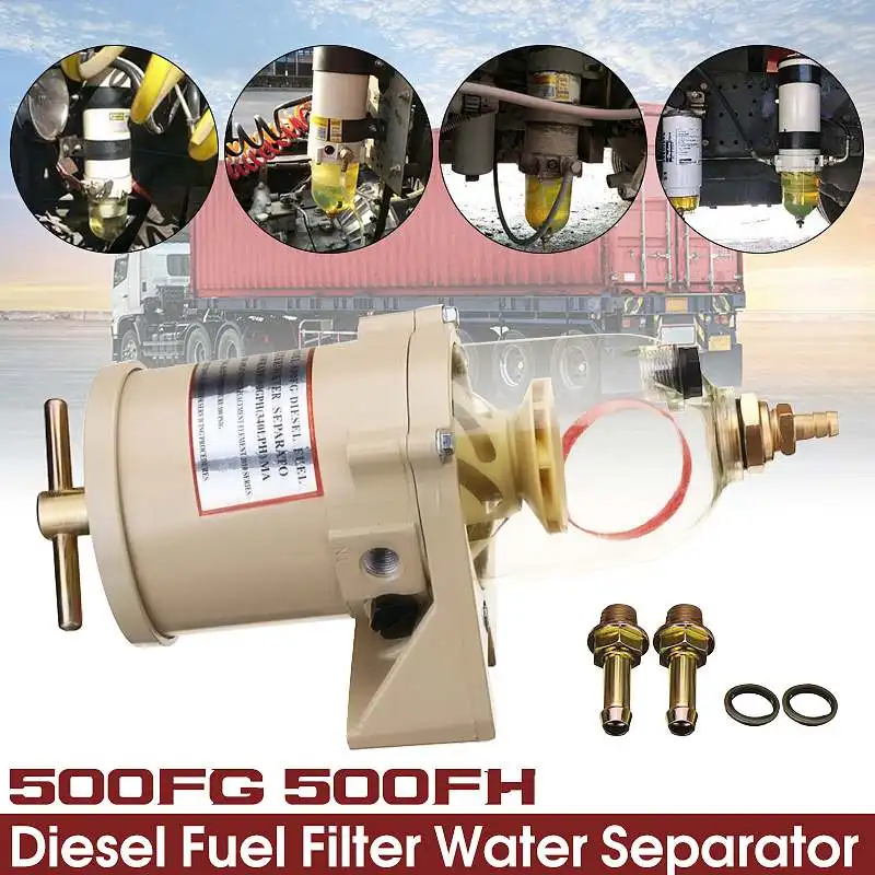 500FG 500FH Engine Diesel Fuel Filter Oil Water Separator Universal For Car Truck Boat Marine