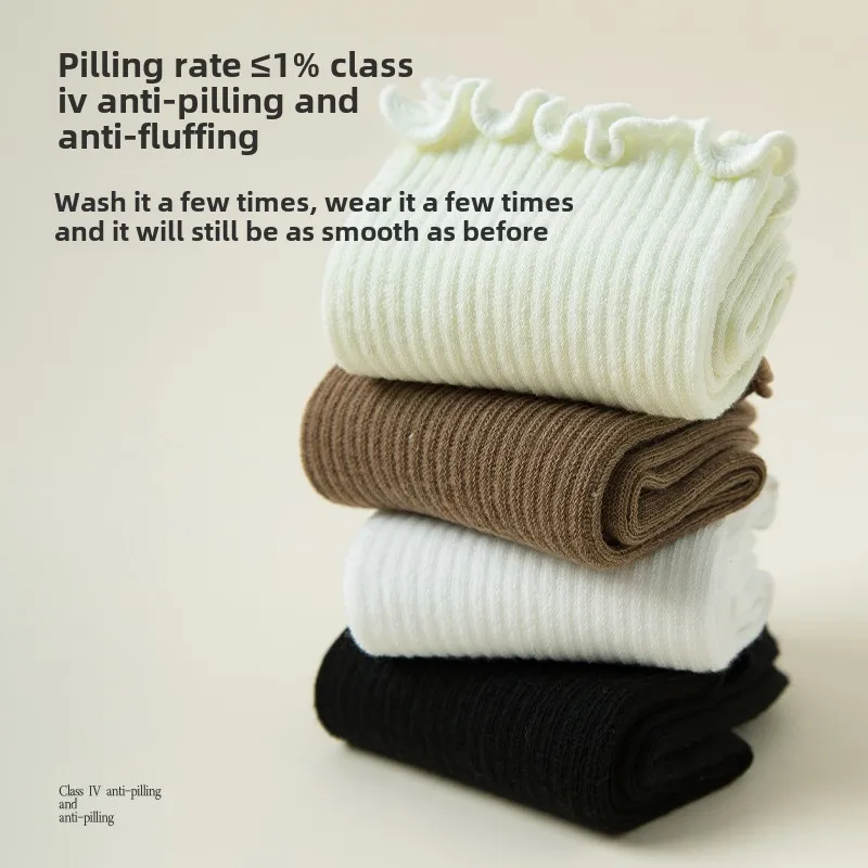 JIAYAN 2025 Ummer Mulheres Meias de Renda Novo Tubo Médio Desodorante Fino Antiderrapante Absorvente de Suor Meias Femininas