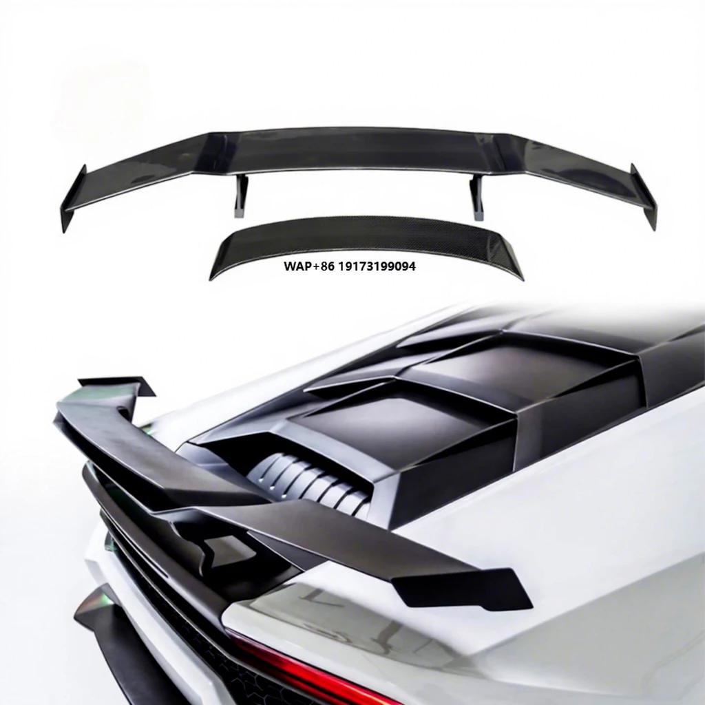

For Huracan Lp610 LP580 EVO Upgrade to MD Style 3K Carbon Glossy Car Rear Trunk Spoiler Wing