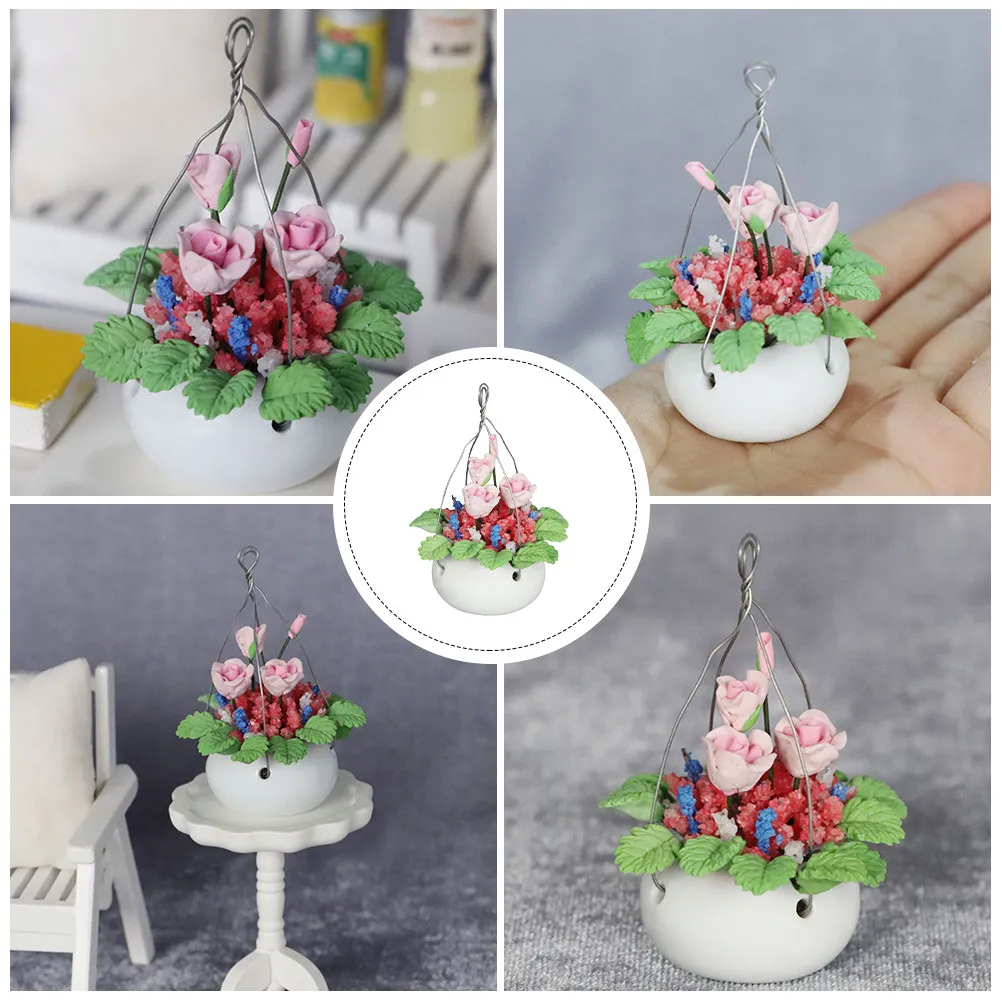 

Miniature Flowerpot Decor Resin Artificial Simulation Bonsai Mini House Garden Decoration DIY Craft Photo Props Mini Room