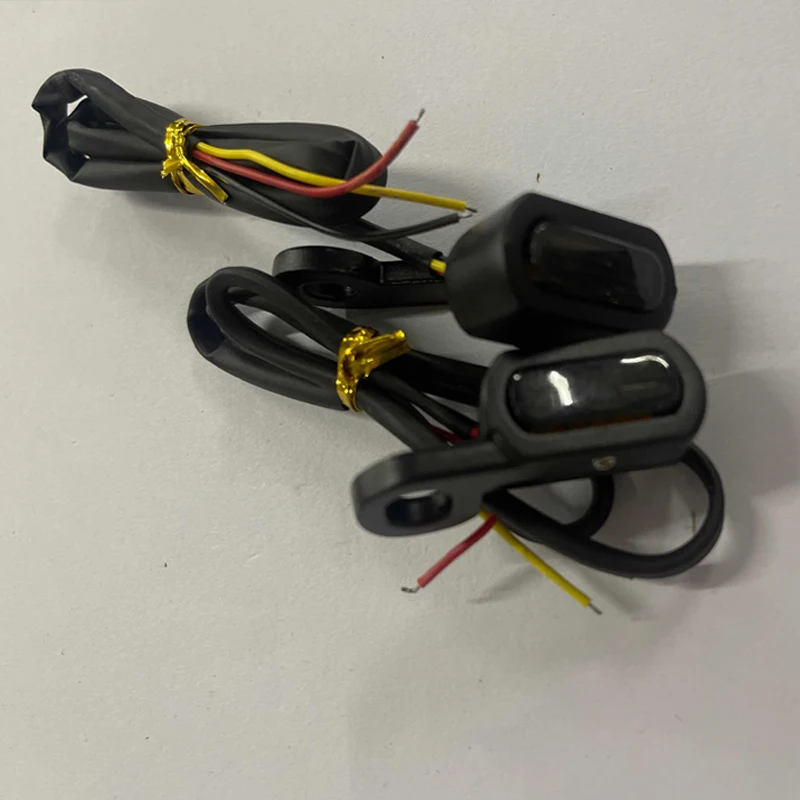 Motorcycle Mini LED Turn Signals Indicators Running Blinker Amber Light With E Mark Handle Grip Lamp For Harley Softail Touring