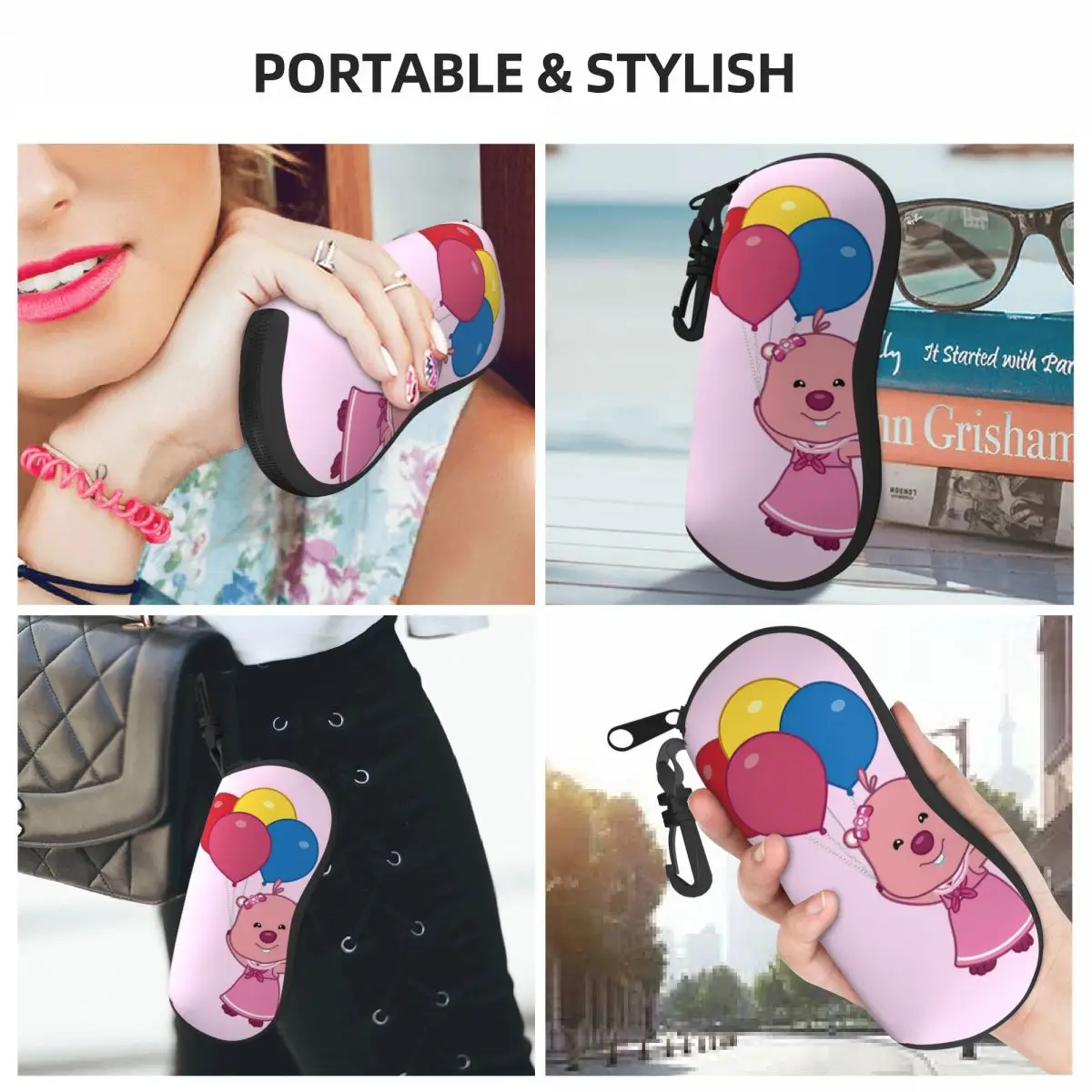 Cartoon Loopy With Balloon Glasses Case Men Women Portable Kawaii Eyeglasses Storage Box Vintage Eyeglasses Box image 6