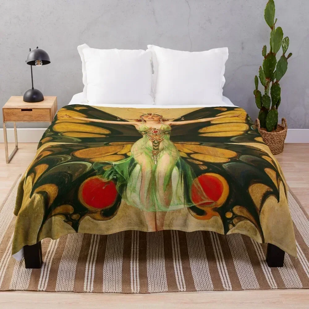 

F.X. Leyendecker - 1922 The Flapper (painting for 2-2-1922 Life cover) Throw Blanket Modern Design Soft Blanket for Home Decor