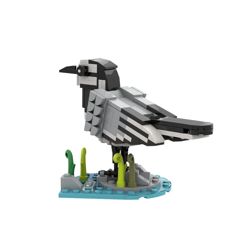 157 Uds. MOC Wagtail blanco modelo creado bloques de construcción montar DIY ladrillo creativo regalo de Navidad juguetes cumpleaños