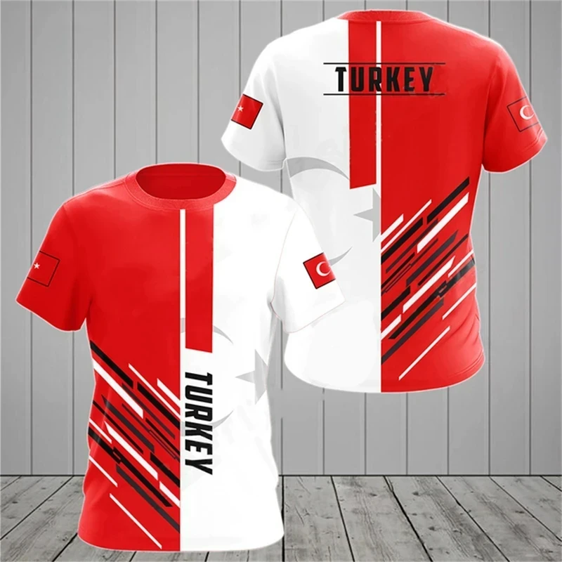 New Fashion Turkey Flag 3D Printed Funny T Shirts Men\'s And Women\'s Clothing Summer Short Sleeve T-Shirt Unisex Streetwear Tops