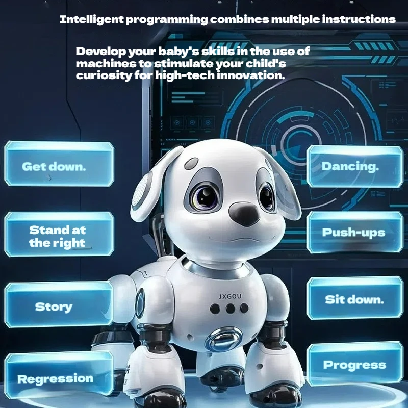 Nieuwste elektrische intelligente robot hond speelgoed afstandsbediening auto voor kinderen Gebaar Dual SensationRacing Boy Gift robots kinderspeelgoed
