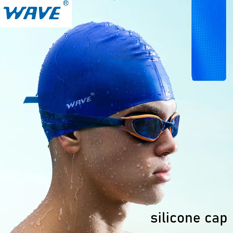 Waterproof Silicone Swim Cap for Women And Men Flexible Long Hair Pool Cap High Elasticity Ear Protection Swimming Accessory