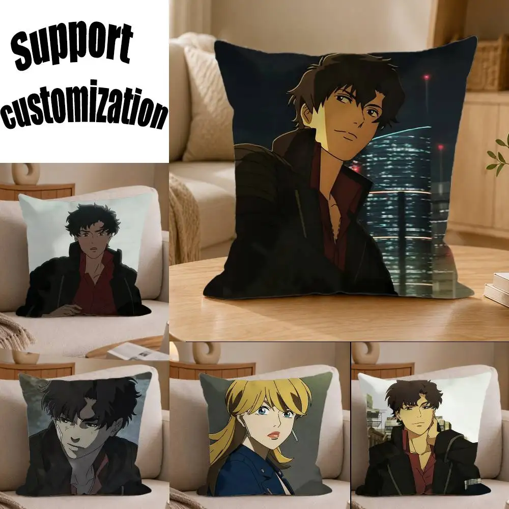 Axel Gilberto Anime LAZARUS Funda de cojín cuadrada para sofá, funda de cojín de color sólido para decoración del hogar y sala de estar