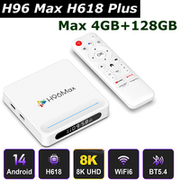 H96 Max H618 Plus Android 14 TV BOX Max 4GB 128GB Allwinner H618 5G Dual WIFI BT5.4 WIFI6 8K Video Decoding 4K Set Top Box